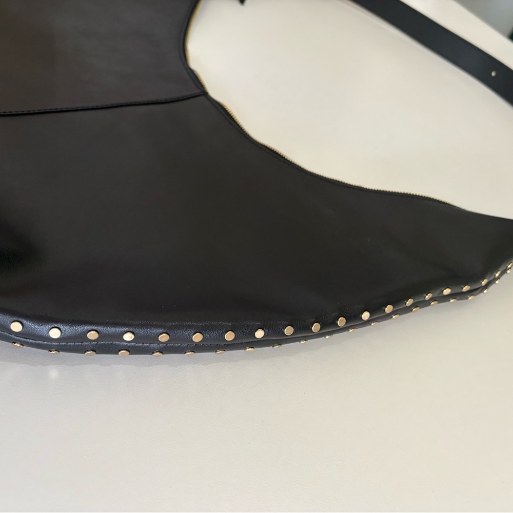 NEW Madewell Black Leather Studded essential sling shoulder Bag - Picture 7 of 12